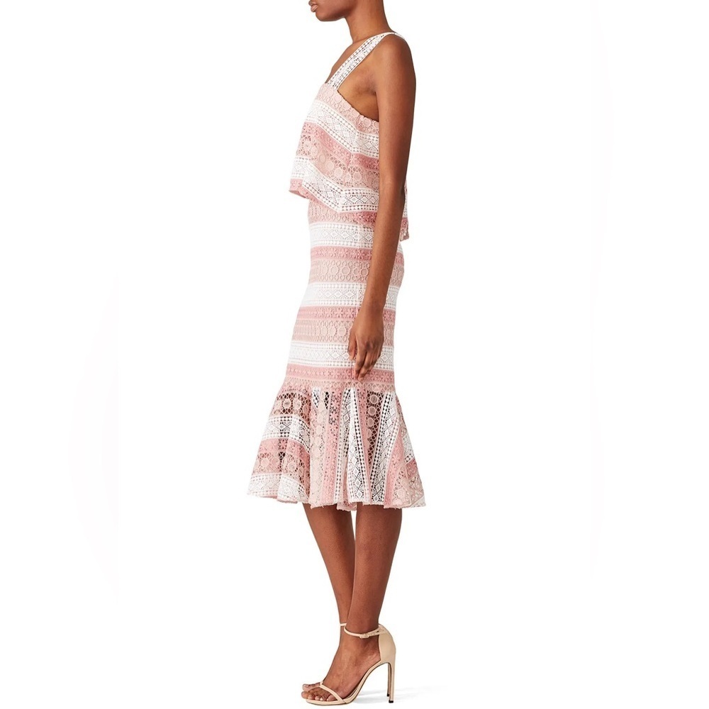 NWT Shoshanna lace Dunham dress blush pink sz 4 - Picture 4 of 11